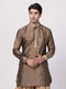 Vastramay Men's Gold Silk Blend Kurta