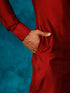 Vastramay Men's Maroon Viscose Kurta Pyjama Set