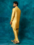 Vastramay Men's Mustard Viscose Kurta Pyjama Set