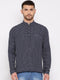 Vastramay Men's Blue Cotton Blend Short Kurta