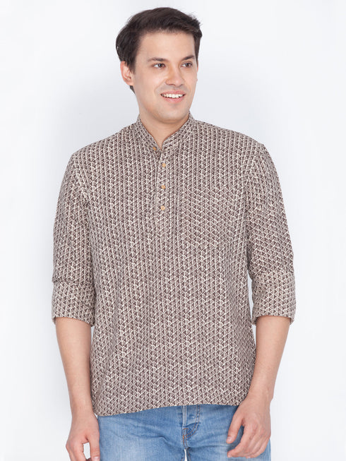 Vastramay Men's printed Pure Cotton Kurta