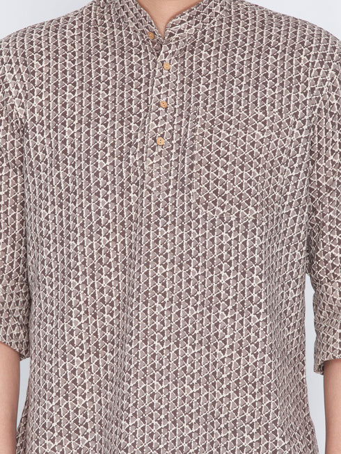 Vastramay Men's printed Pure Cotton Kurta