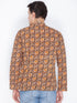 VASTRAMAY Men's Brown color Cotton Short Kurta