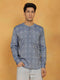 Vastramay Men's Blue Cotton Short Kurta