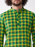 Vastramay Men's Green Pure Cotton Kurta