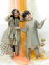 Vastramay Brown Silk Blend Ethnic Print Kurta Pyjama Sibling Set
