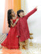VASTRAMAY Maroon Bandhni Print Rayon Siblings Set