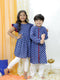 VASTRAMAY Blue Printed Dress Sibling Set