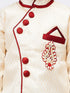 JBN CREATION Boys' Gold Cotton Silk Kurta and Dhoti Pant Set