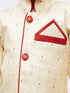 JBN CREATION Boys' Gold Cotton Silk Kurta and Dhoti Pant Set