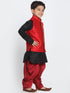 Vastramay Banarasi Maroon Woven Siblings Set