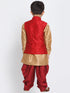 Vastramay Banarasi Maroon Woven Siblings Set