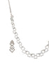 Silver Plated AD Studded Minimal Geometric Necklace Jewellery Set