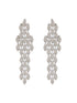 Silver Toned Ad Studded Quirky Drop Designer Wedding Partywear Jewellery Set