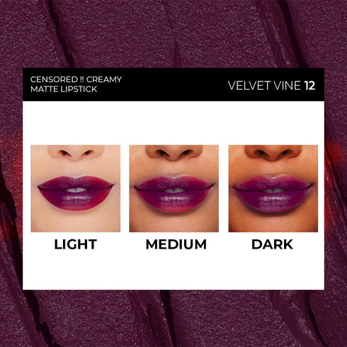 Soku Cosmetic Censored !! Creamy Matte Lipstick - Velvet Vine
