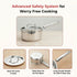 Vinod Doniv Titanium Triply Stainless Steel Sauce Pan with Cover 14 cm Capacity 1 Liter Induction Friendly
