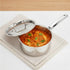 Vinod Doniv Titanium Triply Stainless Steel Sauce Pan with Cover 16 cm Capacity 1.60 liter Induction Friendly