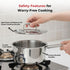 Vinod Doniv Titanium Triply Stainless Steel Sauce Pan with Cover 18 cm Capacity 2.2 Liter Induction Friendly