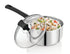 Vinod DONIV Stainless Steel Sandwich Bottom Solitaire Sauce Pan with Glass Lid Induction Friendly Capacity 1.4 Ltr 16cm