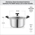 Vinod DONIV Stainless Steel Sandwich Bottom Solitaire Sauce Pot with Glass Lid and Side handle Induction Friendly Capacity 4.3 Liter 22cm