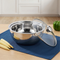 Vinod Stainless Steel Montero Insulated Casserole with Glass Lid and Steel Knob 1500 ml PUF PUF Coated High Quality Stainless Steel Rust Free