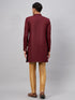 Vastramay Men's Maroon Indo Western Set