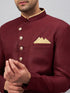 Vastramay Men's Maroon Indo Western Set