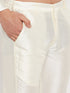 Vastramay Men's Blue Silk Blend Jacket with Kurta Pant Set