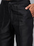 VASTRAMAY Men's Maroon Silk Blend Jacket with Kurta Pant Set