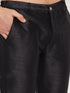 Vastramay Men's Gold Zari Weaved Jacket With Kurta Pant Set
