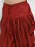 Vastramay Men's Maroon Zari Weaved Jacket With Kurta Dhoti Set