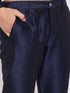 Vastramay Men's Rose Gold Jacquard Jacket With Kurta And Pant Set