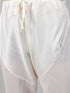 Vastramay Men's Beige Matka Silk Nehru Jacket With Cream Silk Blend Kurta Pyjama Set