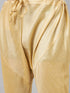 Vastramay Men's Coffee Jacket With Gold Kurta And Pyjama Set