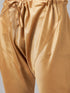 Vastramay Men's Coffee Jacket With Rose Gold Kurta And Pyjama Set