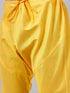 Vastramay Men's Maroon Jacket With Yellow Kurta And Pyjama Set