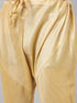 Vastramay Men's Maroon Jacket With Gold Kurta And Pyjama Set