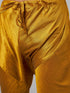 Vastramay Men's Orange Jacket With Mustard Kurta And Pyjama Set