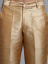 Vastramay Men's Mehndi Green Embellished Jacket with Rose Gold Kurta Pant Set