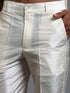 Vastramay Men's Purple Embellished Jacket with Cream Kurta Pant Set