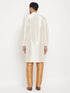 Vastramay Men's Cream Cotton Silk Blend Kurta and Rose Gold Pant Style Pyjama Set