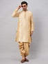 Men's Gold Zari Weaved Kurta Dhoti Set
