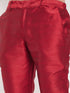 Vastramay Men's Maroon Zari Weaved Kurta And Pant Set