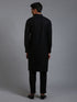 Vastramay Men's Black Cotton Blend Kurta and Pant Set