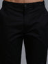 Vastramay Men's Black Cotton Blend Kurta and Pant Set
