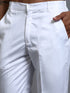 Vastramay Men's Black Cotton Blend Kurta and White Pant Set