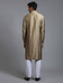 Vastramay Men's Green Cotton Blend Kurta Pyjama Set