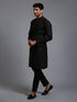 Vastramay Men's Black Kurta And Pant Set