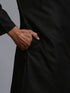 Vastramay Men's Black Kurta And Pant Set