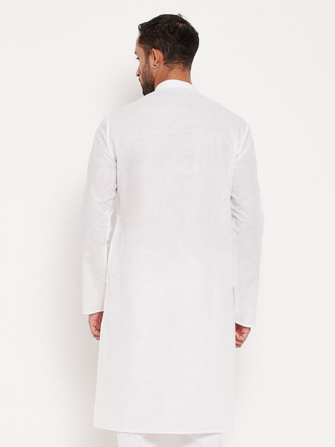 Vastramay Men's Cream Cotton Kurta